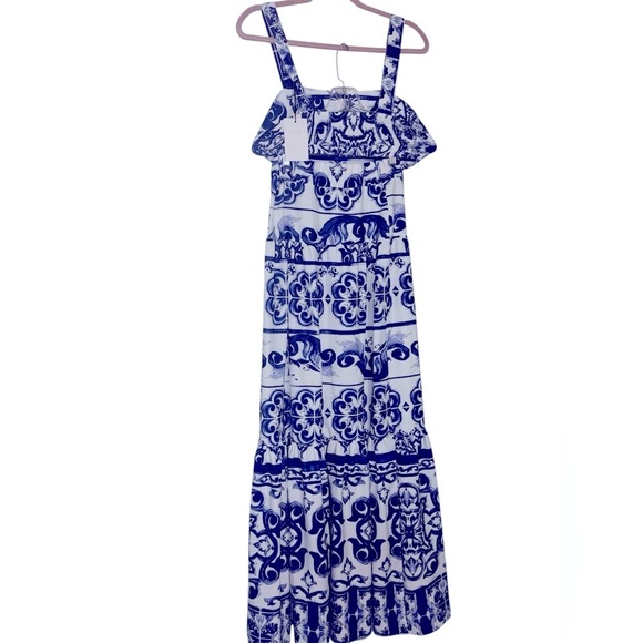 Navy and White Patterned 2 piece set - Picture 1 of 2